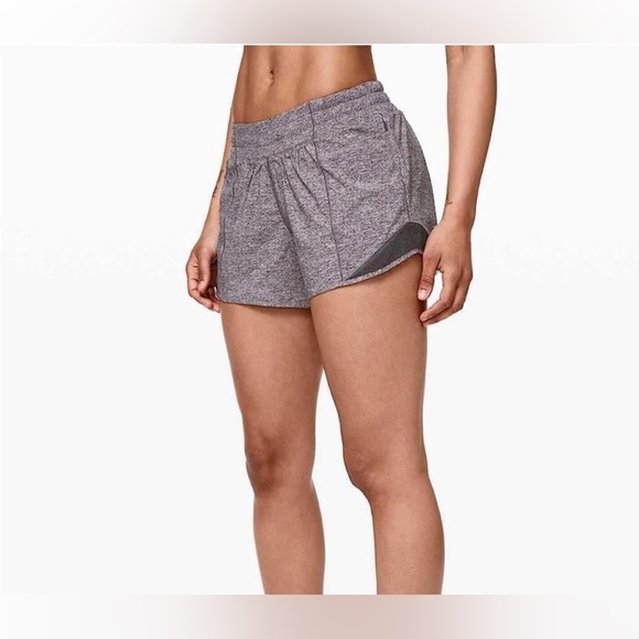 Lululemon Hotty Hot Short  Low-Rise 4 Tall “Heather Lux Multi Black - Picture 2 of 9